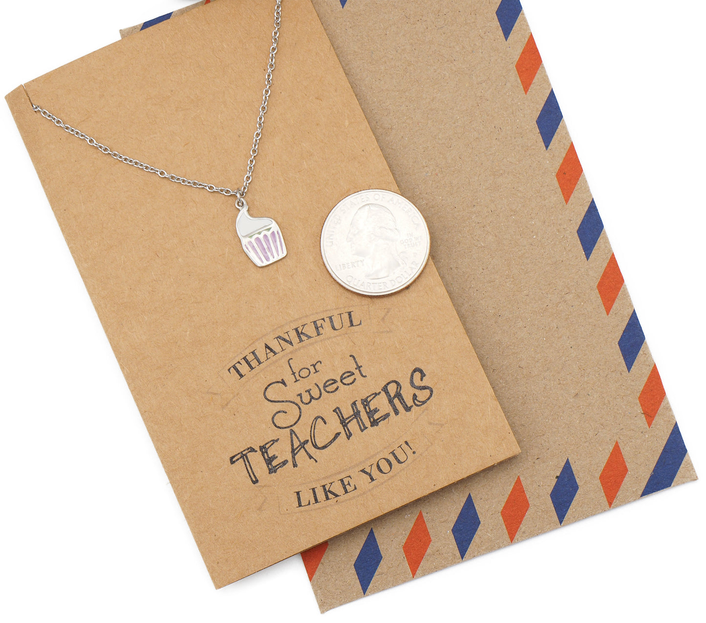 Cupcake Necklace and Thank You Cards