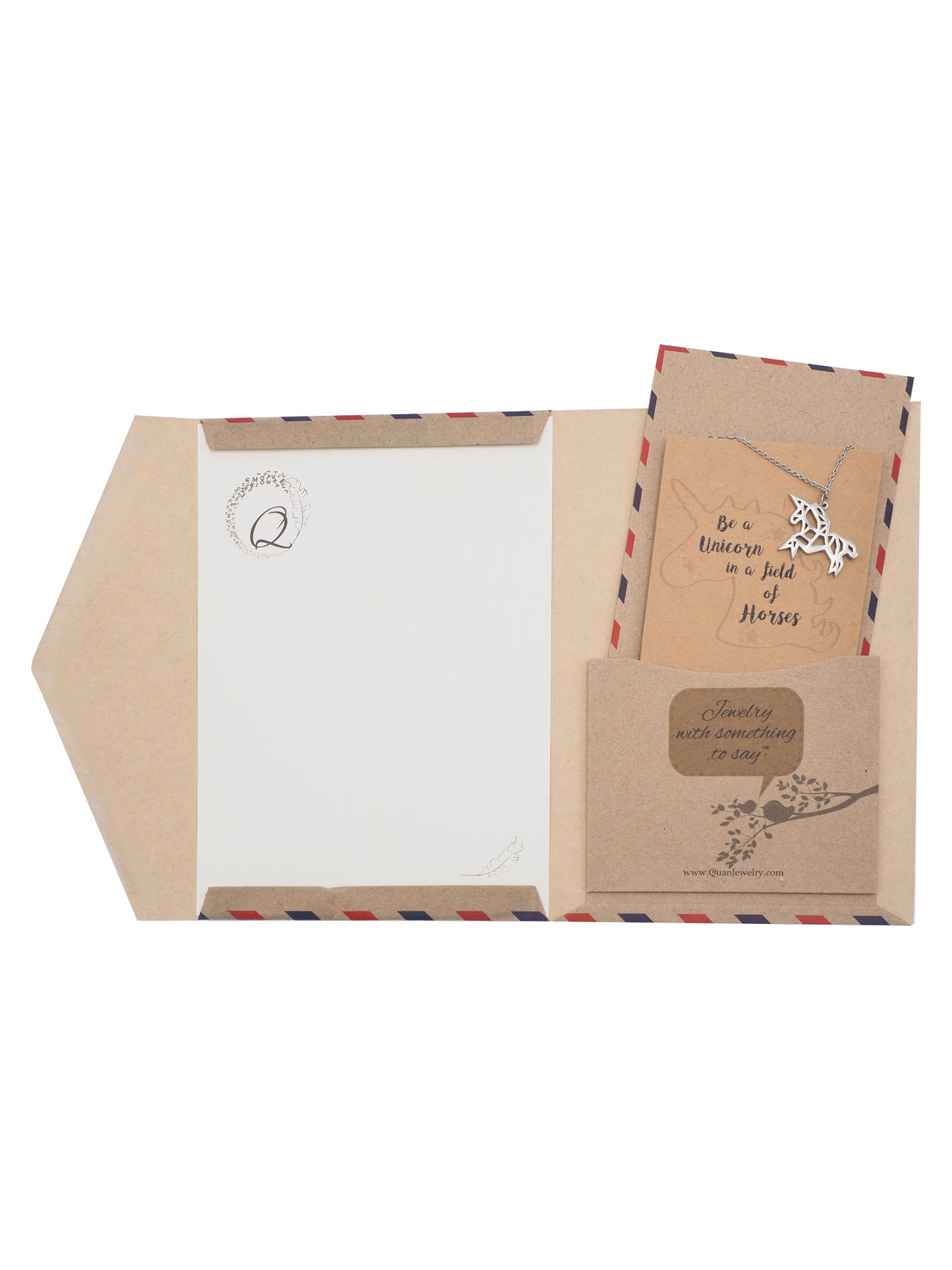 Coleen Gifts for Graduation Origami Unicorn Necklace Inspirational Jewelry