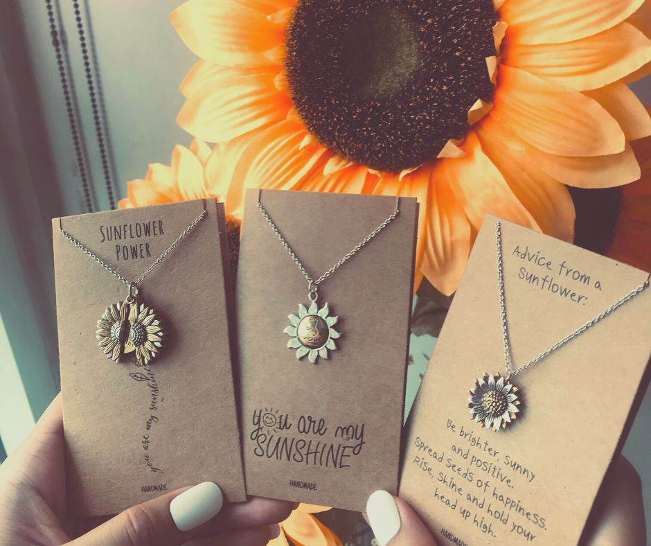 sunflower necklace