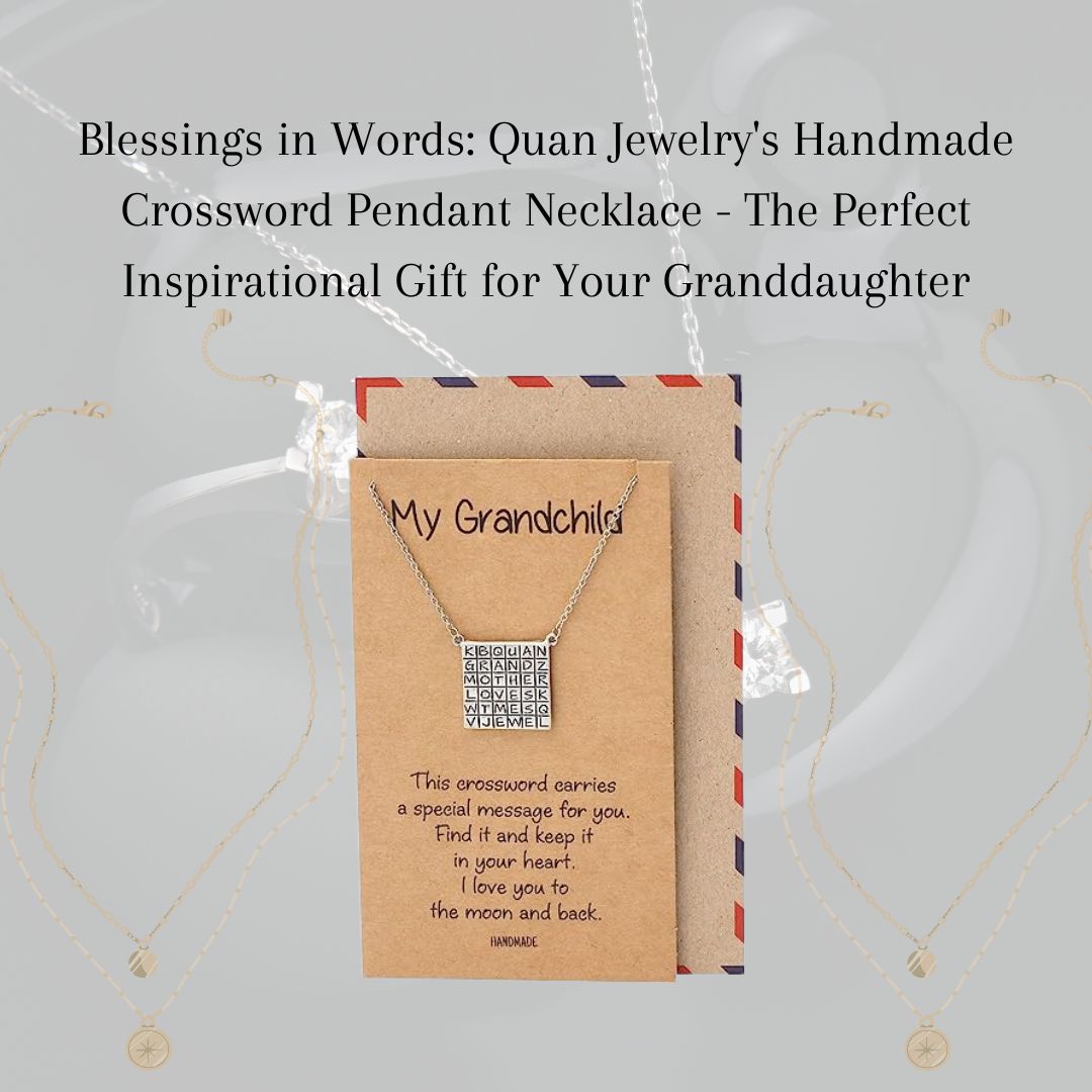 Quan Jewelry's Handmade Crossword Pendant Necklace