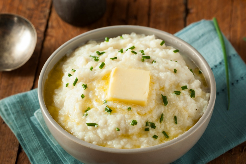 Cheesy, Creamy Mashed Cauliflower