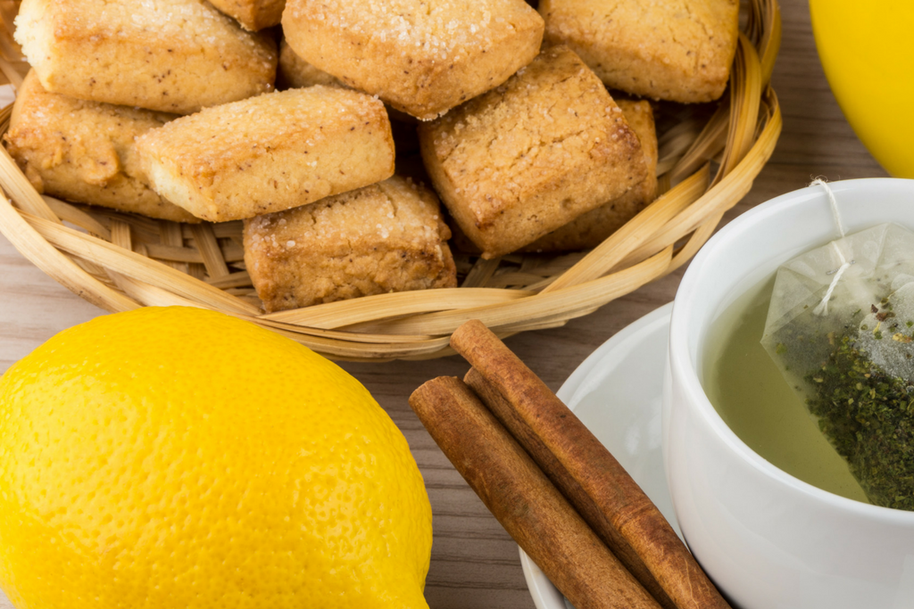 Nutty Lemon Peel Shortbread Cookies