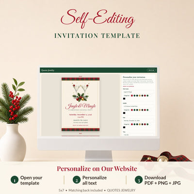 Personalize the invitation on our website, then download PDF, PNG or JPG