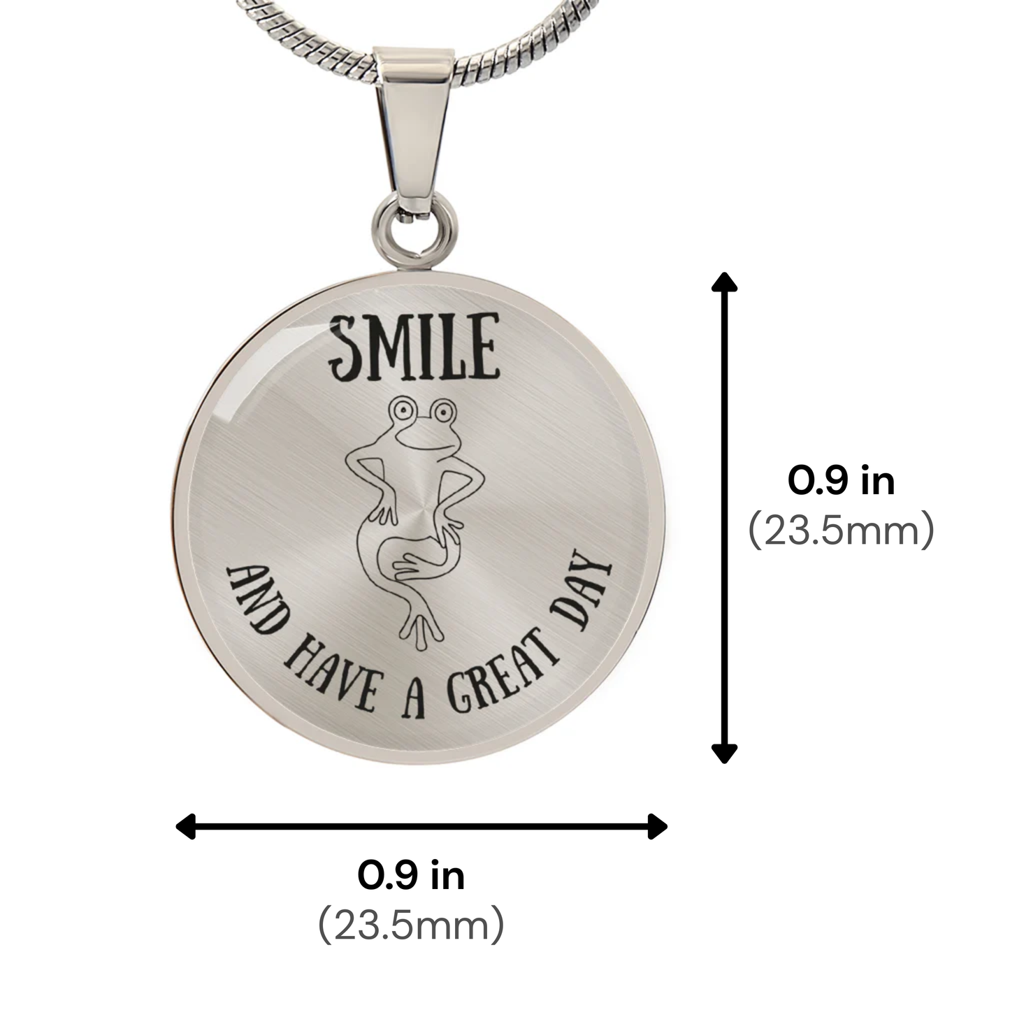 Frog Outline Circle Necklace – Minimalist Nature-Inspired Pendant Gift for Frog Lovers