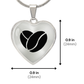 Coffee Bean Heart Necklace