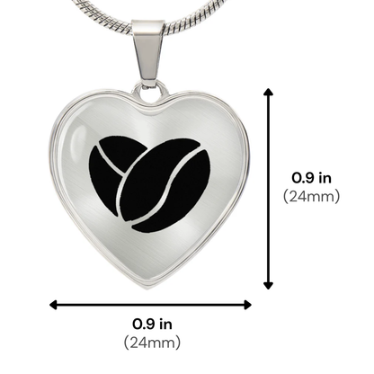 Coffee Bean Heart Necklace