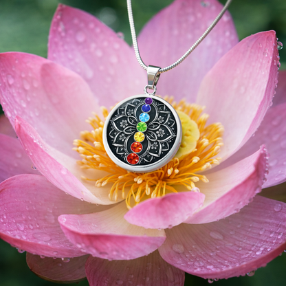 7 Chakra Lotus Necklace – Balance, Energy & Inner Harmony Pendant
