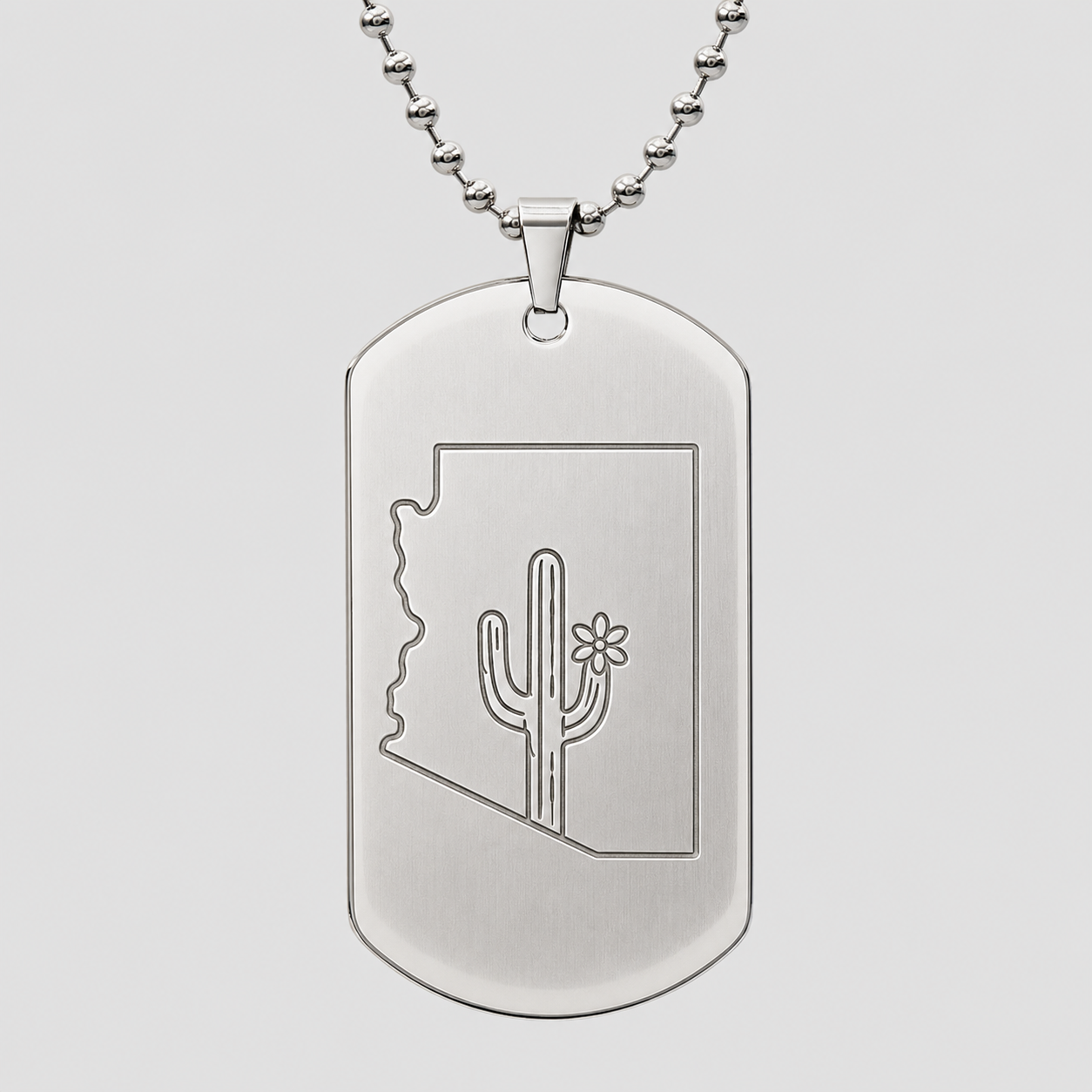 Arizona Dog Tag Necklace | Never Desert You Keepsake Gift