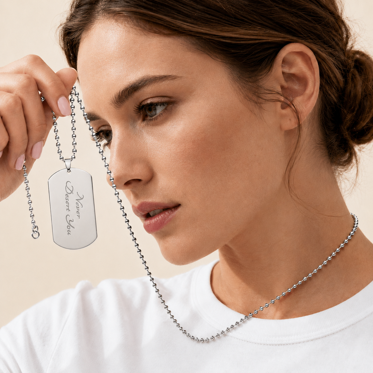 Arizona Dog Tag Necklace | Never Desert You Keepsake Gift