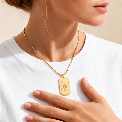 Arizona Dog Tag Necklace | Never Desert You Keepsake Gift