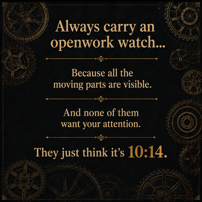Always Carry an Openwork Watch | Automatic Skeleton Watch for Men by Quinnlyn & Co.
