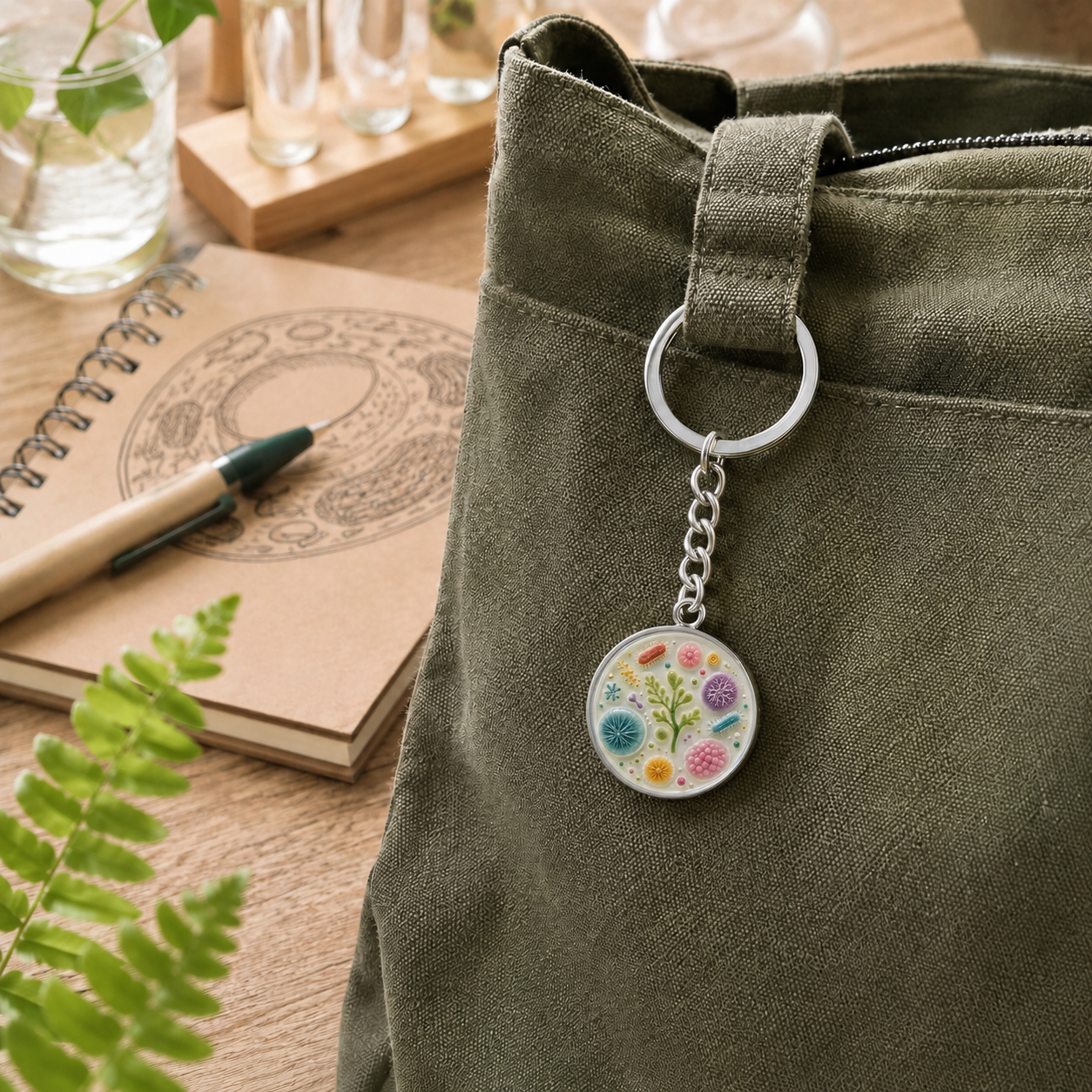 Always Carry a Petri Dish Keychain | Biology Teacher Gift