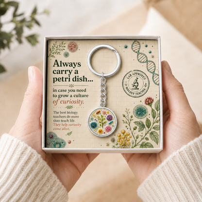 Always Carry a Petri Dish Keychain | Biology Teacher Gift