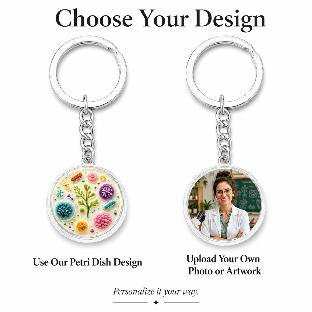 Always Carry a Petri Dish Keychain | Biology Teacher Gift