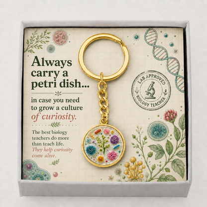 Always Carry a Petri Dish Keychain | Biology Teacher Gift