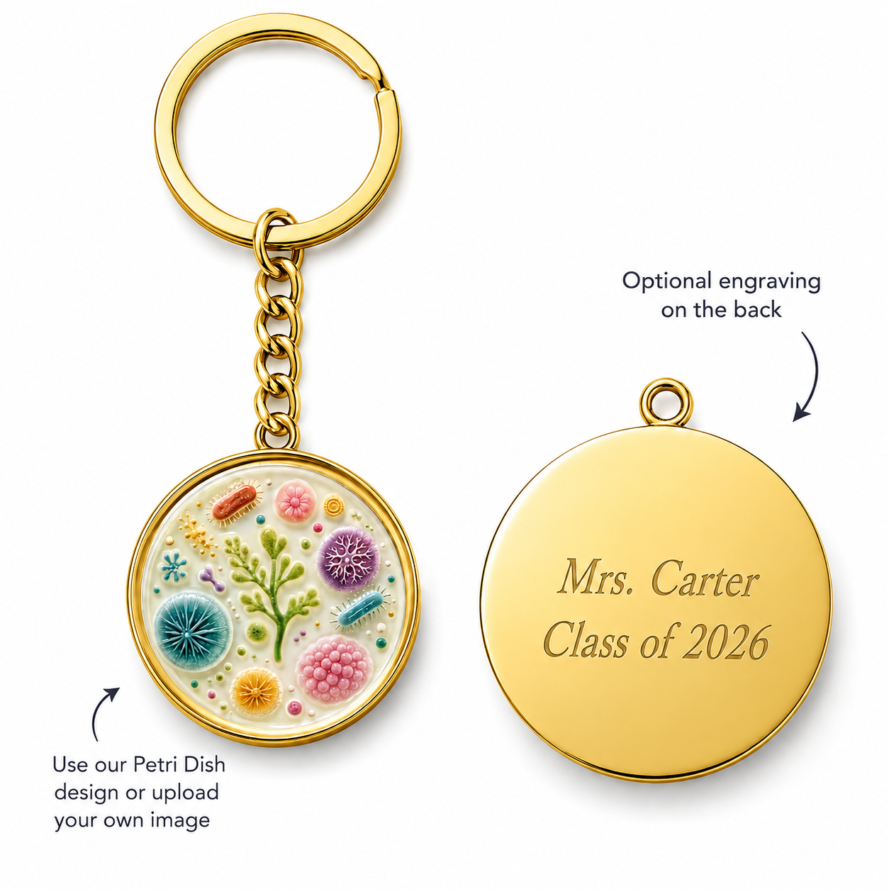 Always Carry a Petri Dish Keychain | Biology Teacher Gift