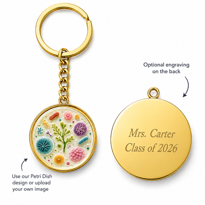 Always Carry a Petri Dish Keychain | Biology Teacher Gift