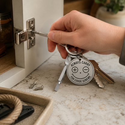Always Carry a Screwdriver Keychain | Personalized Mini Tool Gift