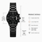 Always Carry a Watch Black Chronograph Watch | Meaningful Gift for Him