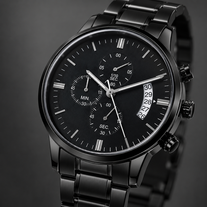 Always Carry a Watch Black Chronograph Watch | Meaningful Gift for Him
