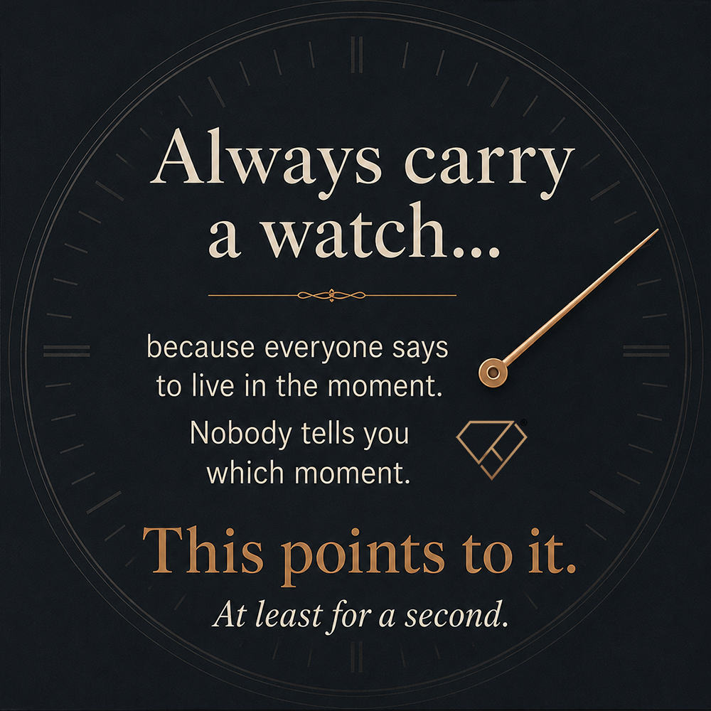 Always Carry a Watch Black Chronograph Watch | Meaningful Gift for Him