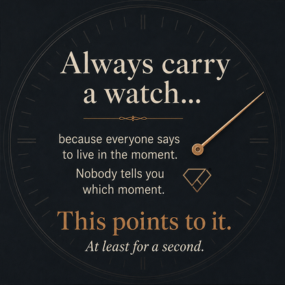 Always Carry a Watch Black Chronograph Watch | Meaningful Gift for Him