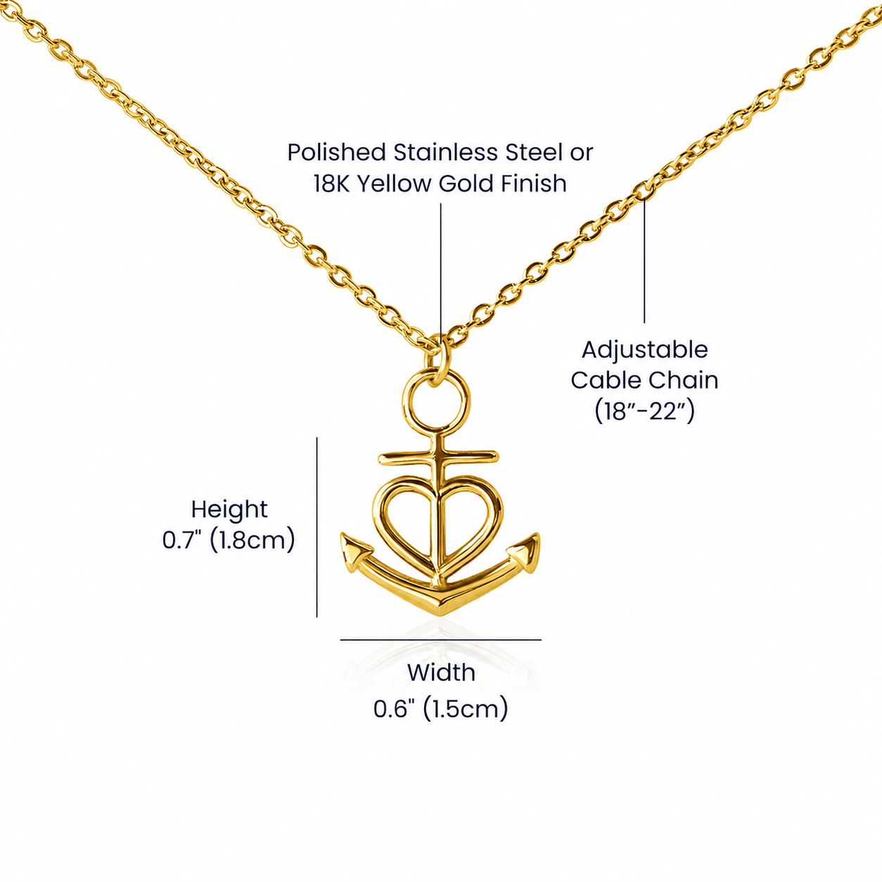 Anchored in Hope Christian Anchor Necklace | Encouragement Gift for Her