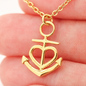 Anchored in Hope Christian Anchor Necklace | Encouragement Gift for Her