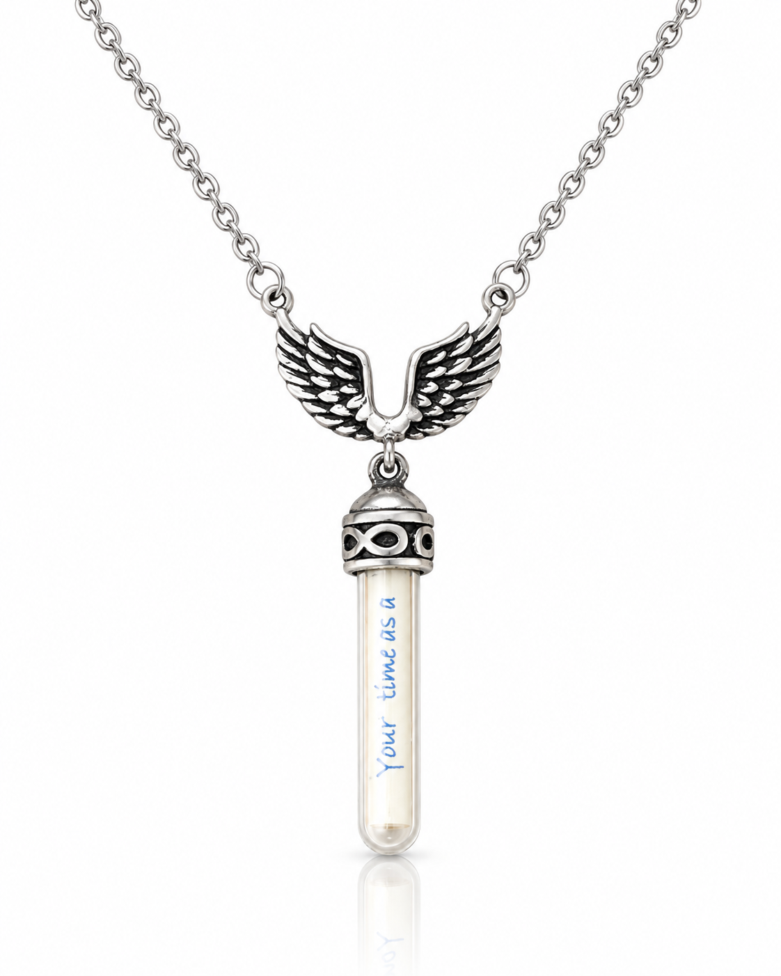 Toni Graduation Gifts for Her, Wing and Glass Vial Necklace