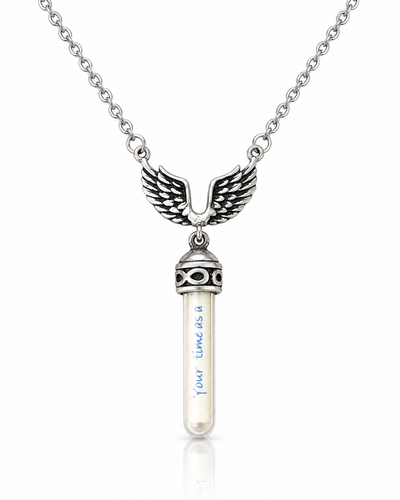 Toni Graduation Gifts for Her, Wing and Glass Vial Necklace