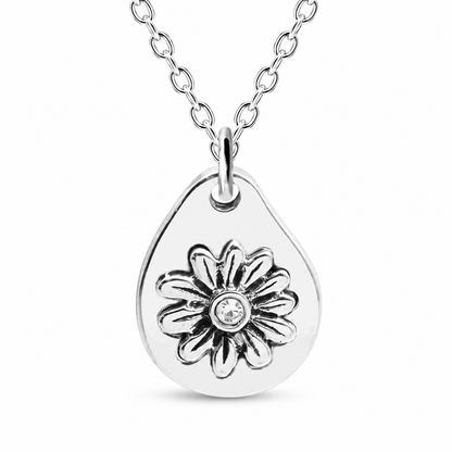 Milan Birthstone Necklaces Collection by Samahdee, Rings, Earrings: Handmade Flower Pendant with Colored Crystal - Gift for Mom, Daughter, BFF, Sister, Granddaughter, Niece