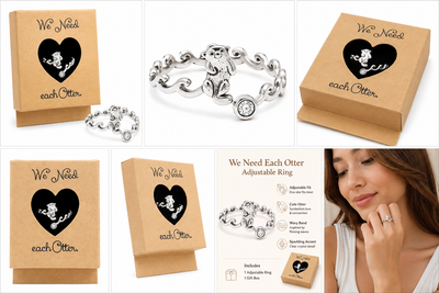 Kim Gifts for Best Friends, Friendship Rings for Women, Otter Ring