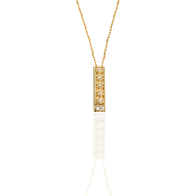 Jolly Best Friend Forever - BFF Heritage Bar with Flowers Pendant Necklace for Best Friend & Sisters, Silver, Gold
