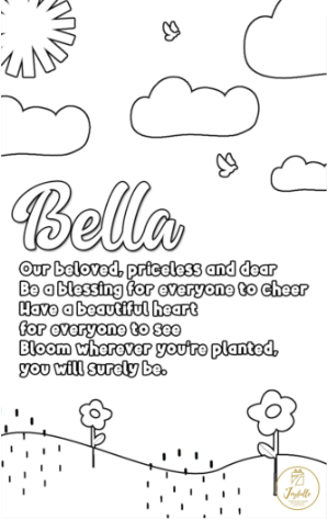 Baby and Kids Name Poems Printables - Bella - Quotes Jewelry