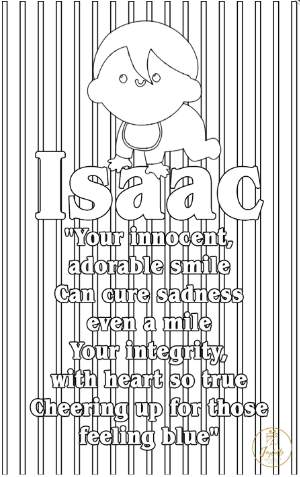 Baby and Kids Name Poems Printables - Isaac