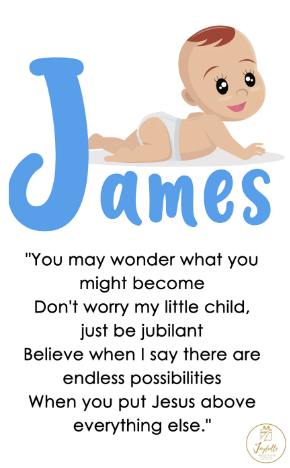 Baby and Kids Name Poems Printables - James