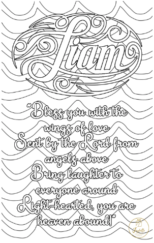 Baby and Kids Name Poems Printables - Liam