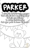 Baby and Kids Name Poems Printables - Parker