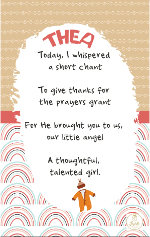 Baby and Kids Name Poems Printables - Thea