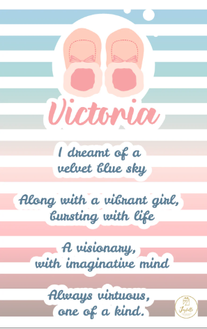 Baby and Kids Name Poems Printables - Victoria