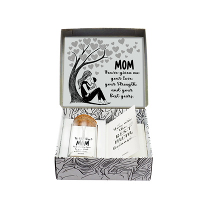Margaret Best Mom Bond Bar & Hearts Pendant Necklace with Crystal – Handmade Gift of Love, Family & Strength, Gift or Mother, Silver