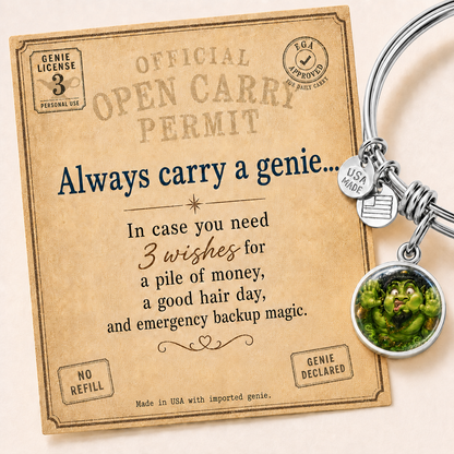 Always Carry a Genie Bracelet | 3 Wishes, Good Hair & Backup Magic