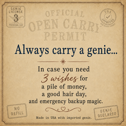 Always Carry a Genie Bracelet | 3 Wishes, Good Hair & Backup Magic