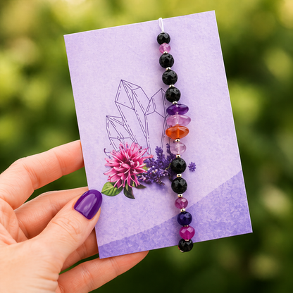 Scentual Stones Collection by Samahdee: Beaded Bracelets with Amethyst, Rose Quartz, Citrine & Organic Essential Oils for Tranquility, Love, and Prosperity - Aromatherapy Diffuser Jewelry for Men & Women