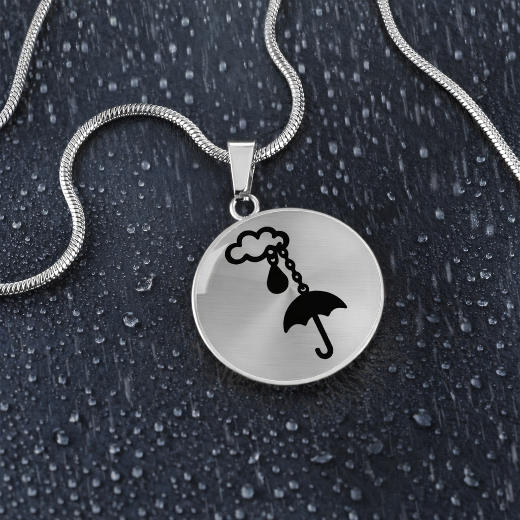 Cloud and Umbrella Necklace – Rainy Day Protection Pendant Gift Symbolizing Love & Support