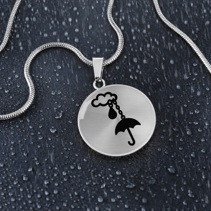 Cloud and Umbrella Necklace – Rainy Day Protection Pendant Gift Symbolizing Love & Support