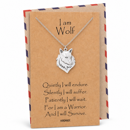 Malen Wolf Necklace for Men and Women, Inspirational Jewelry