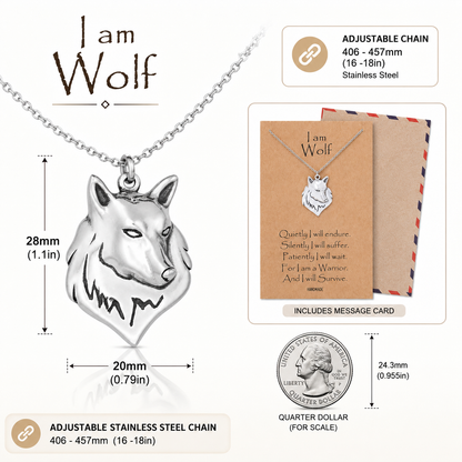 Malen Wolf Necklace for Men and Women, Inspirational Jewelry