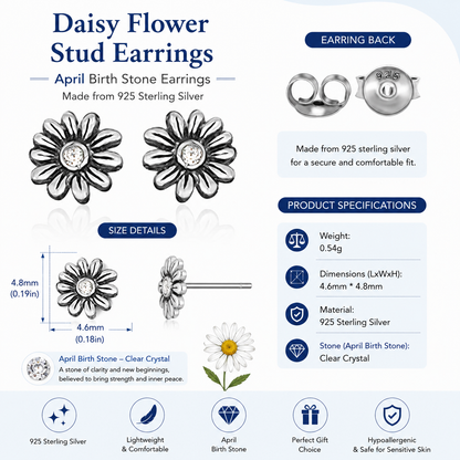 Milan Birthstone Necklaces Collection by Samahdee, Rings, Earrings: Handmade Flower Pendant with Colored Crystal - Gift for Mom, Daughter, BFF, Sister, Granddaughter, Niece