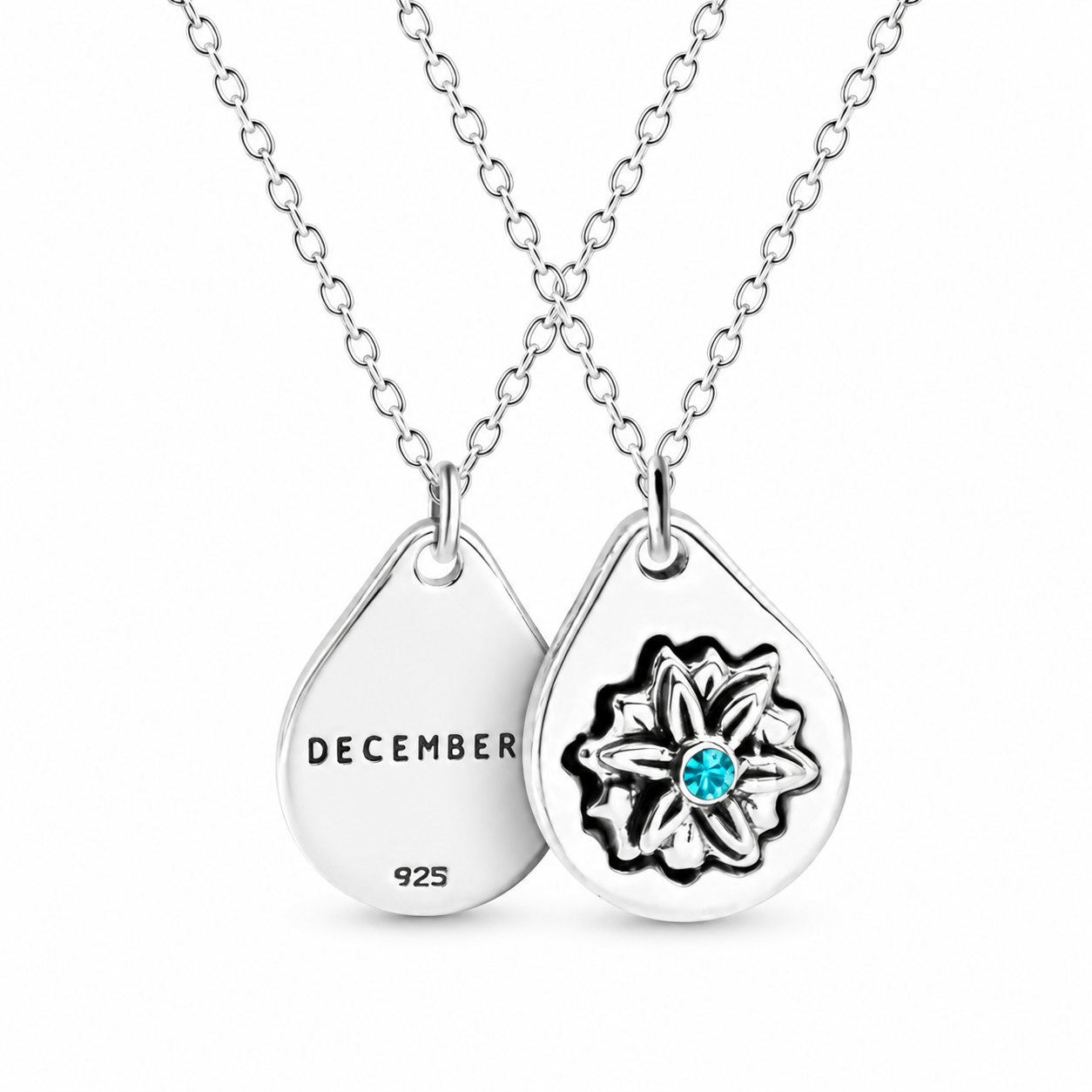 Milan Birthstone Necklaces Collection by Samahdee, Rings, Earrings: Handmade Flower Pendant with Colored Crystal - Gift for Mom, Daughter, BFF, Sister, Granddaughter, Niece
